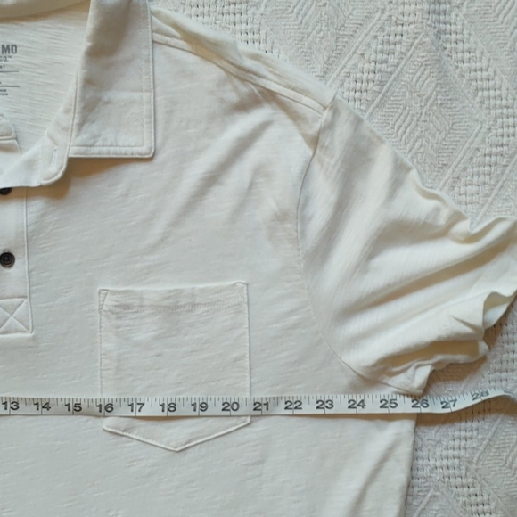 NWOT Sz XXL Cream Textured Pocket Polo - Picture 5 of 6